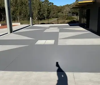 Large level concrete slab with precision saw-cut joints in Lake Macquarie